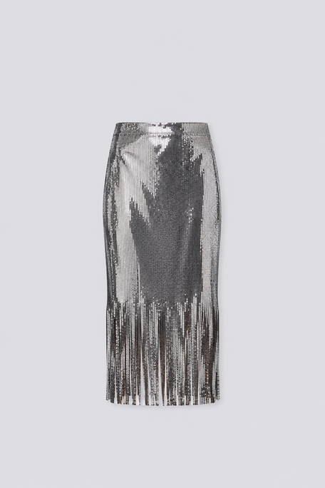 FOX Jupe midi argent à sequins Argent Suncoo