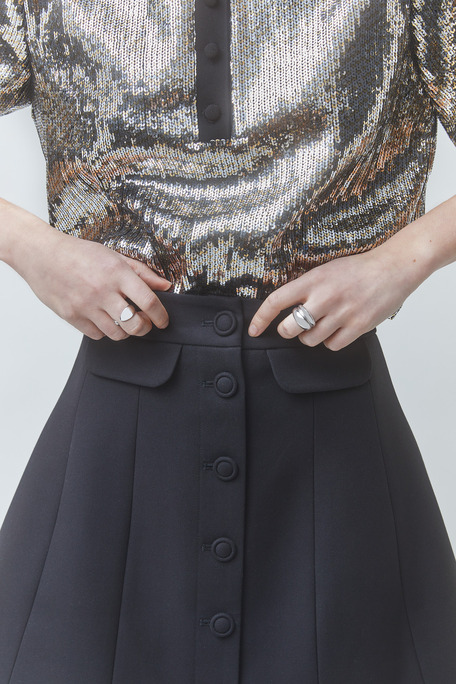 LIGHT Blouse à sequins argentés Argent Suncoo
