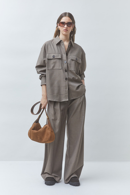 LORD Chemise fluide détail poches Taupe Suncoo