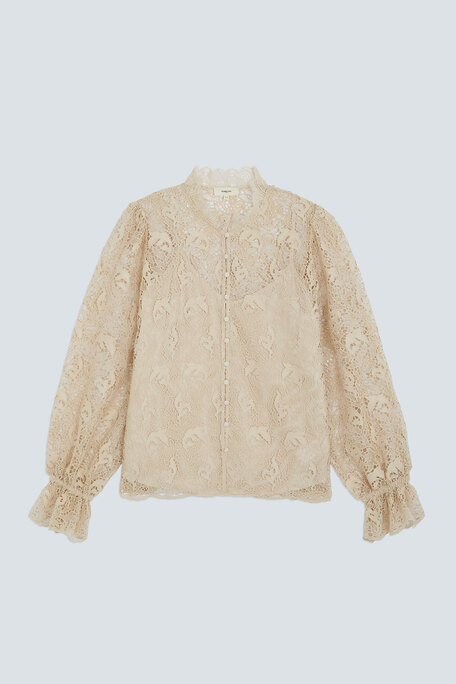 LOOK Blouse en guipure Creme Suncoo