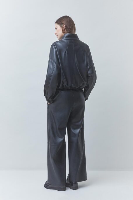 DANAO Veste courte oversize en simili cuir Noir Suncoo