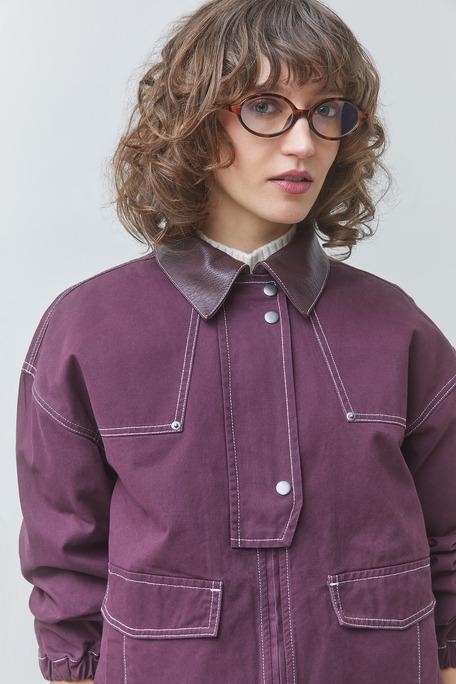 DALI Veste zippée en denim Prune Suncoo