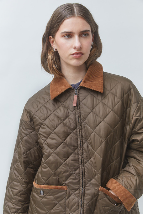 DEBUT Veste matellassée bicolore Kaki Suncoo