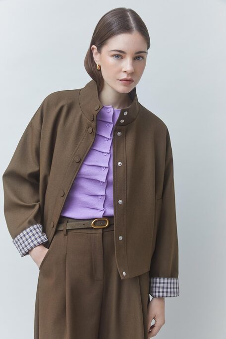 DATING Veste courte choco Chocolat Suncoo
