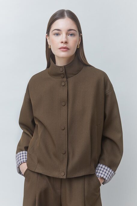 DATING Veste courte choco Chocolat Suncoo