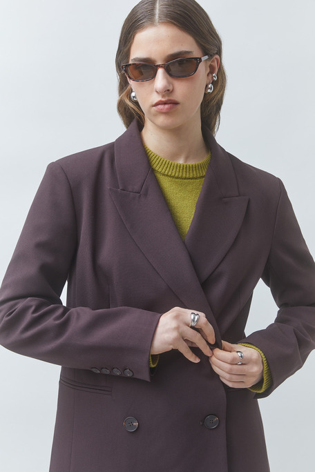 DIARY Veste blazer uni prune Prune Suncoo