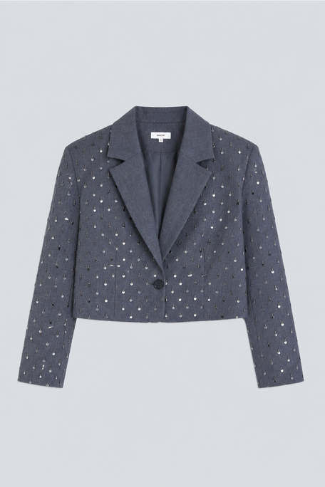 DIAMOND Veste courte fantaisie Gris Suncoo