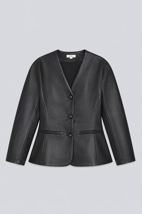 DREAM Veste en simili cuir noir Noir Suncoo