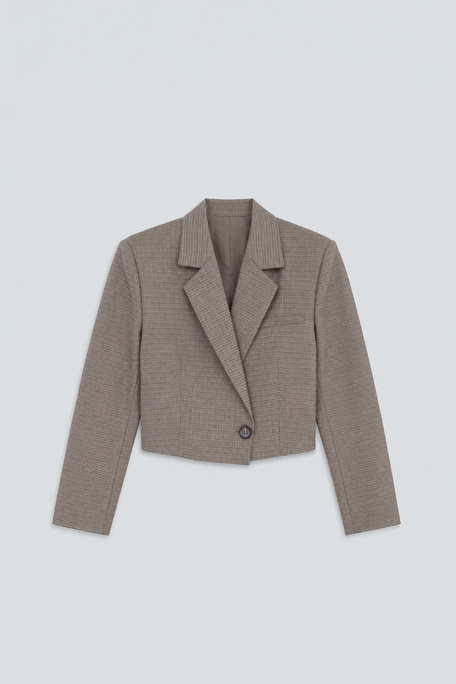 DUDE Veste courte blazer portefeuille Taupe Suncoo