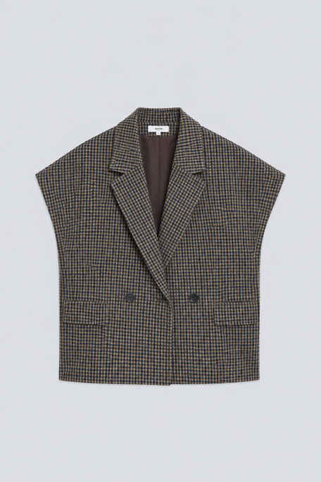 DRIFT Veste à carreaux sans manche Kaki Suncoo