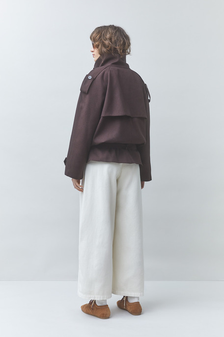DEEP Manteau court ceinturé Prune Suncoo