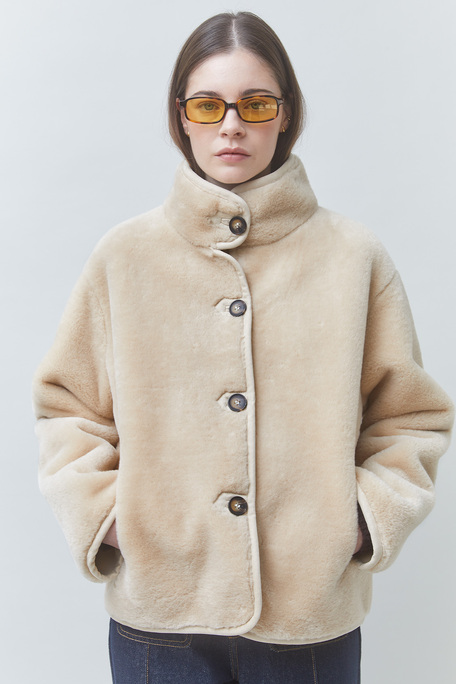 ELITE Manteau beige en fausse fourrure Beige Suncoo