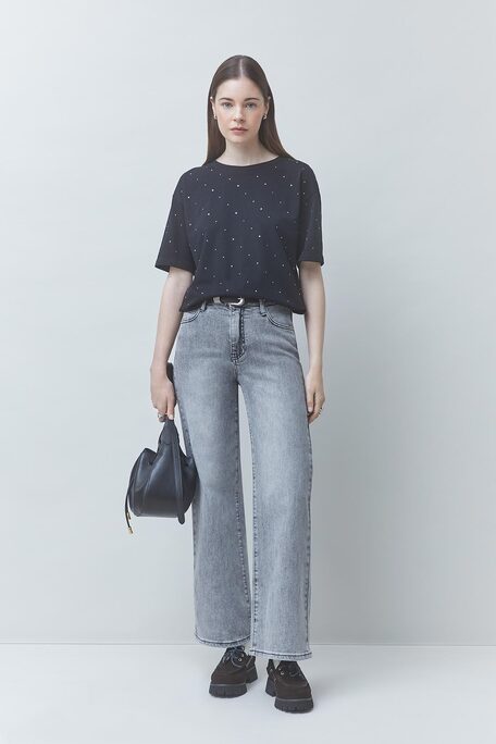 READY Jean gris droit Gris clair Suncoo