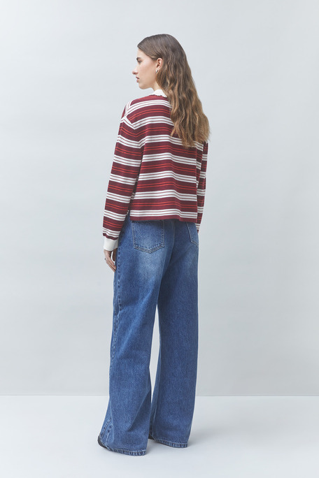 RYTHM Jean évasé détails coutures Bleu jeans Suncoo