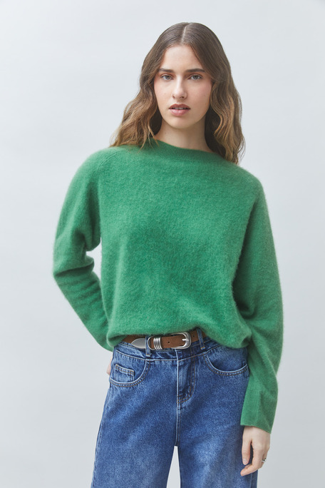 PICADI Pull uni vert en laine Vert Suncoo