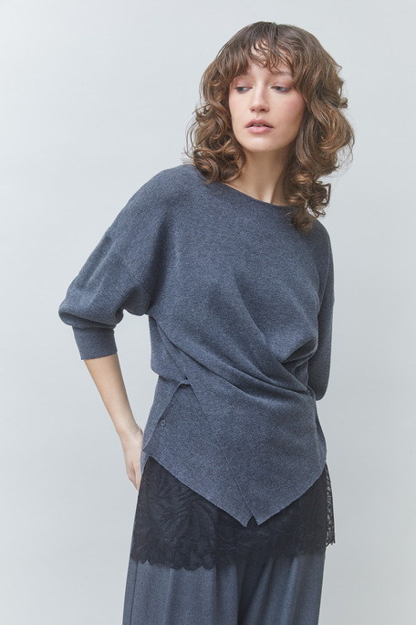 PHILY Pull carbone coupe asymétrique Carbone Suncoo