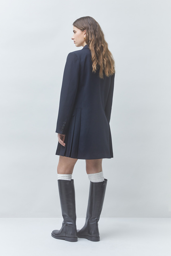CASSIS Robe courte blazer Bleu nuit Suncoo