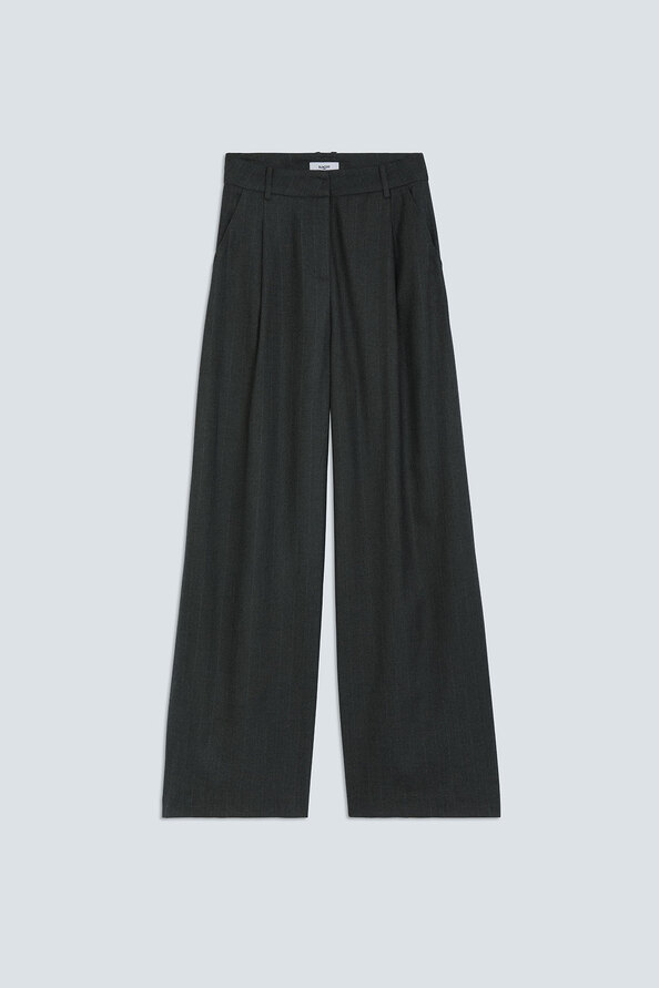 JAYCE Pantalon ray&eacute; &agrave; pinces Carbone Suncoo