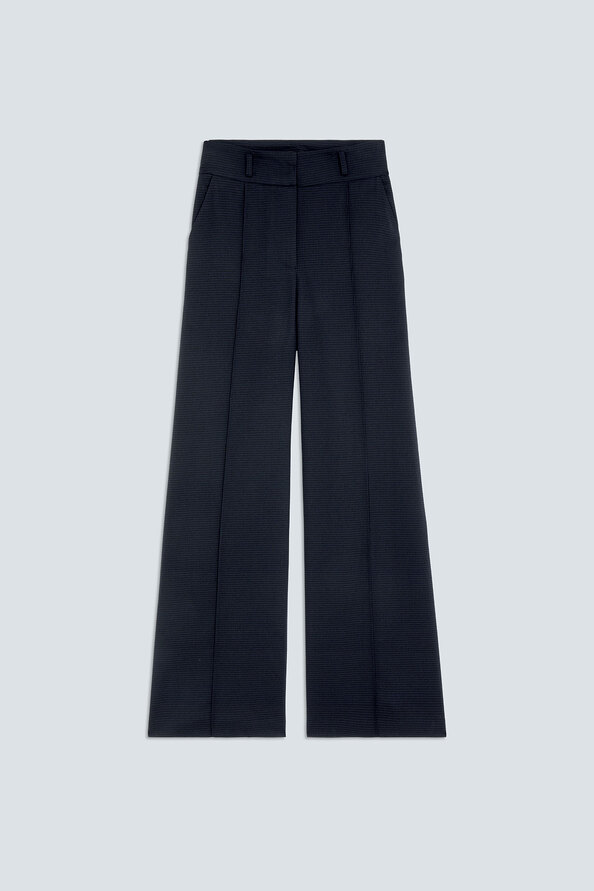 JICKY Pantalon fluide ceintur&eacute; Bleu nuit Suncoo