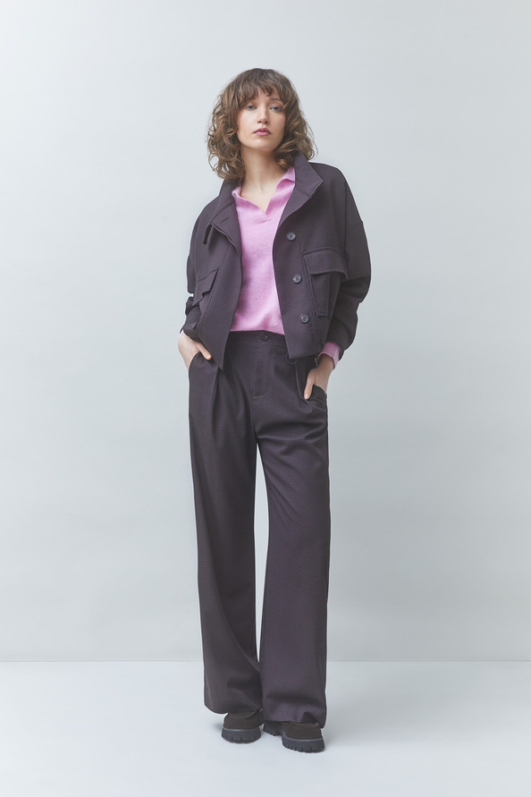 JET Pantalon &agrave; pinces choco Chocolat Suncoo