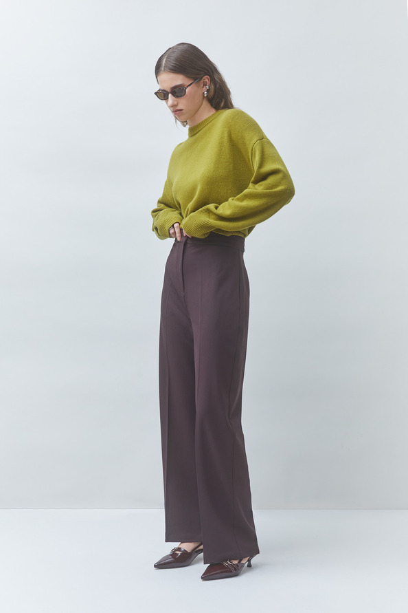 JINGLE Pantalon tailleur uni prune Prune Suncoo