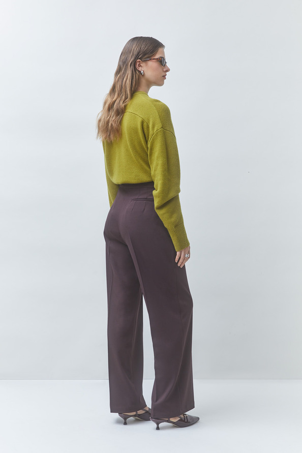 JINGLE Pantalon tailleur uni prune Prune Suncoo