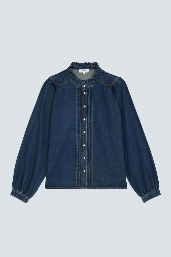 LIZZY Blouse fluide en denim Bleu jeans Suncoo