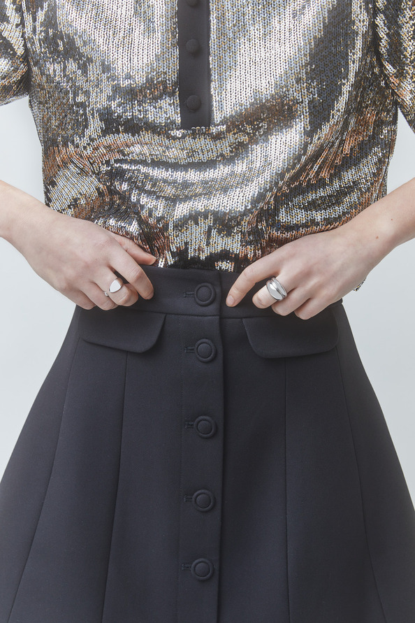 LIGHT Blouse &agrave; sequins argent&eacute;s Argent Suncoo