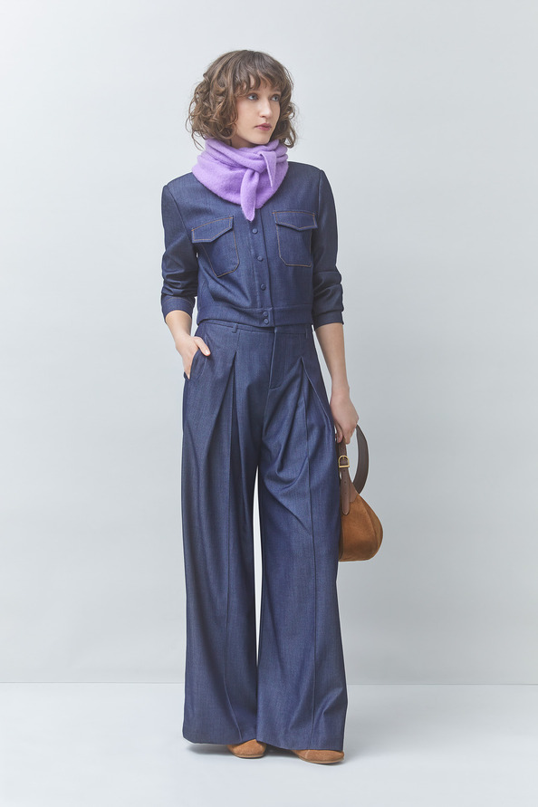 LULLABY Veste courte en denim Bleu brut Suncoo
