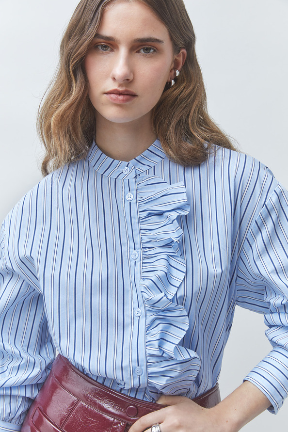 LOLLI Chemise fluide &agrave; rayures Bleu Suncoo