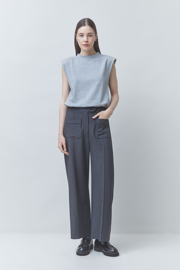MARCHAL Tee-shirt uni sans manche Gris chin&eacute; Suncoo