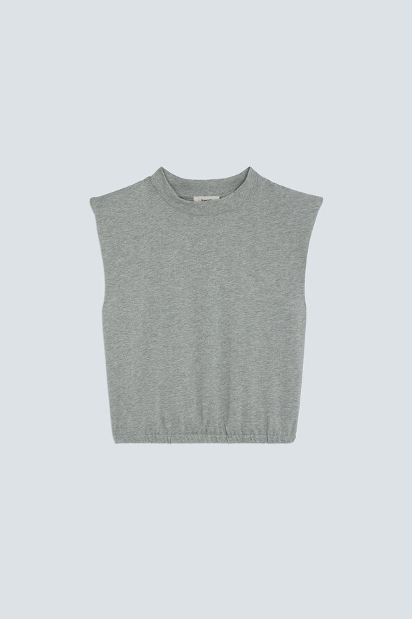 MARCHAL Tee-shirt uni sans manche Gris chin&eacute; Suncoo
