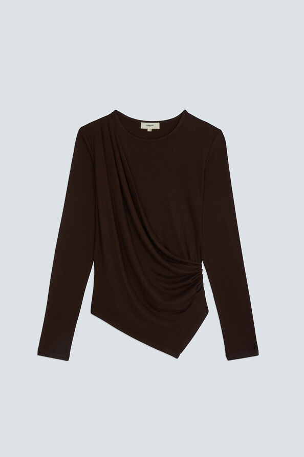 MIRKO Tee-shirt drap&eacute; caf&eacute; Caf&eacute; Suncoo