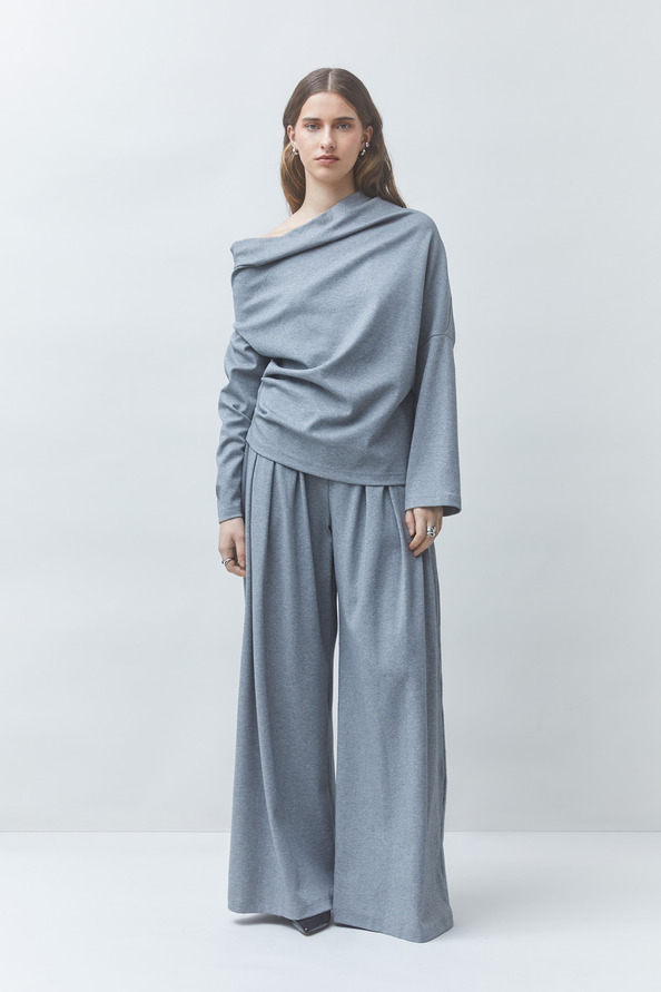 SISTA Sweat oversize molletonn&eacute; Gris chin&eacute; Suncoo