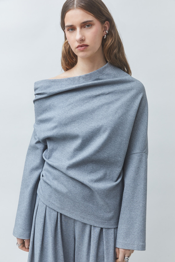 SISTA Sweat oversize molletonn&eacute; Gris chin&eacute; Suncoo