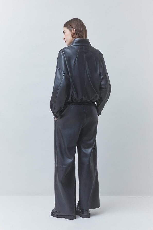 DANAO Veste courte oversize en simili cuir Noir Suncoo