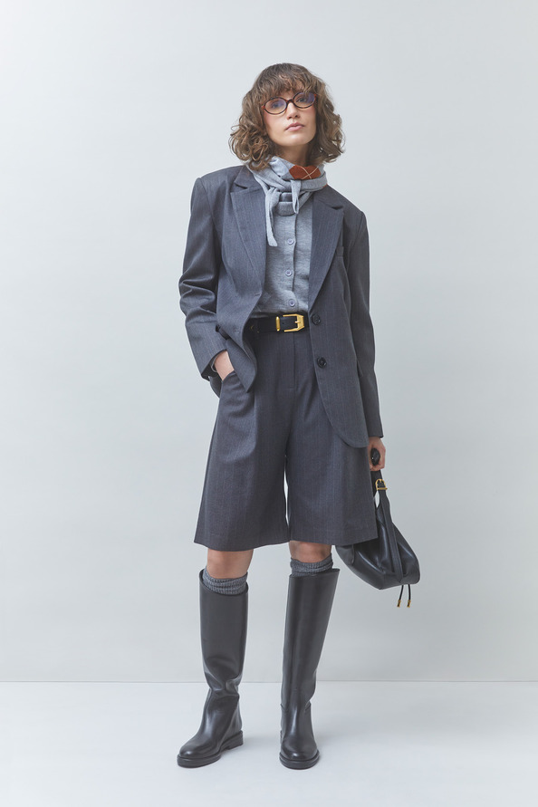 DWEN Veste blazer &agrave; rayures Carbone Suncoo