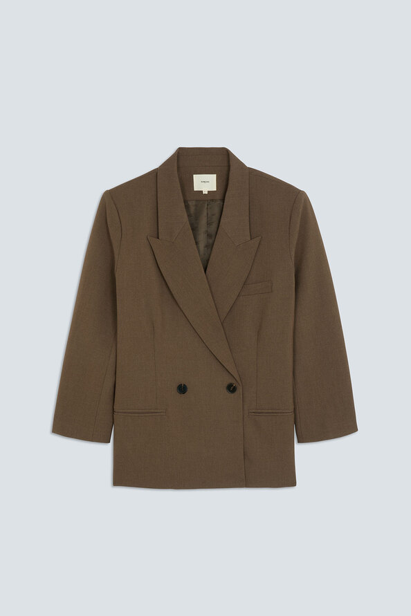 DUKE Veste blazer oversize Taupe Suncoo