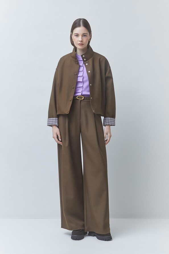 DATING Veste courte choco Chocolat Suncoo