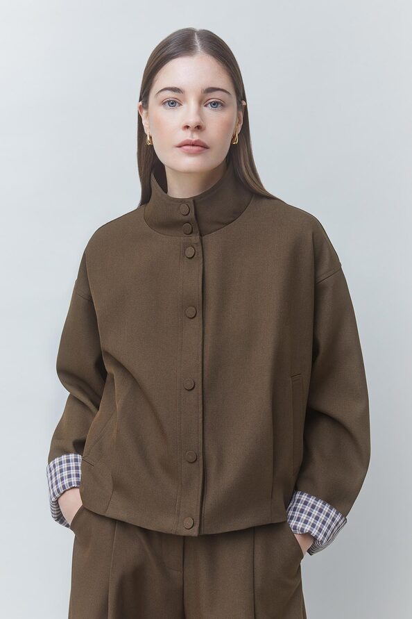 DATING Veste courte choco Chocolat Suncoo