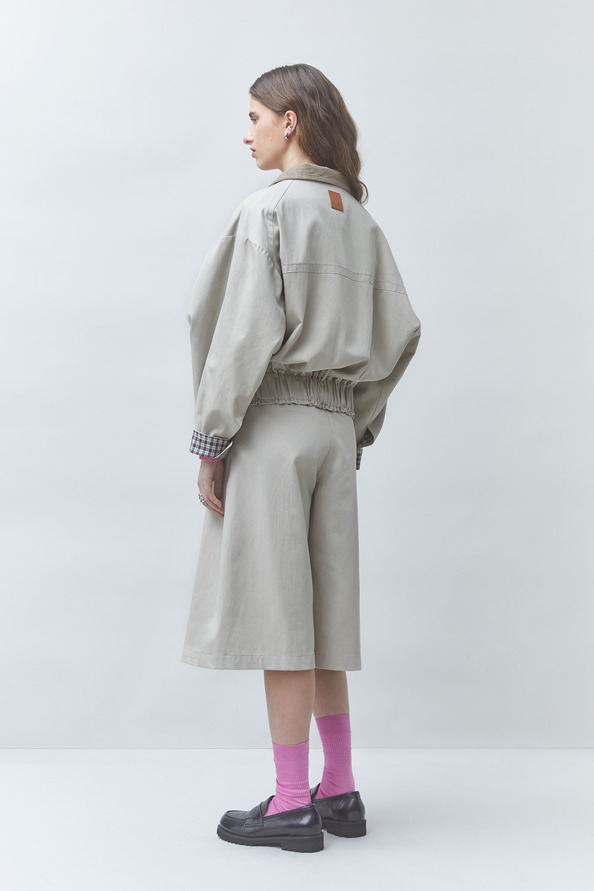 DAZZLE Veste courte oversize Greige Suncoo