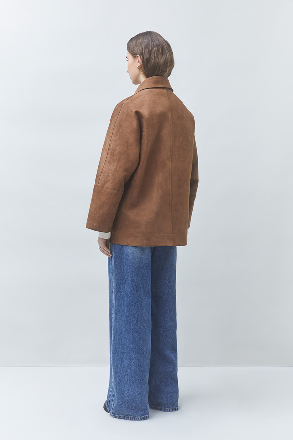 DIDO Manteau en simili suede Tabac Suncoo