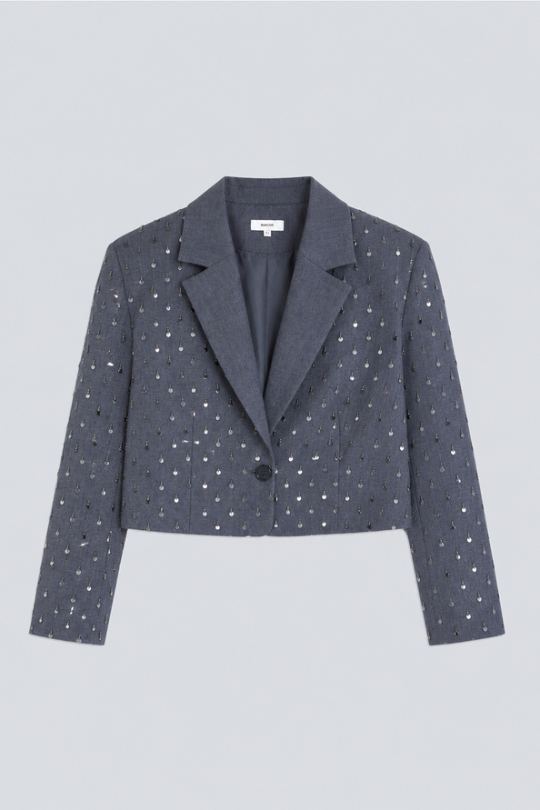 DIAMOND Veste courte fantaisie Gris Suncoo