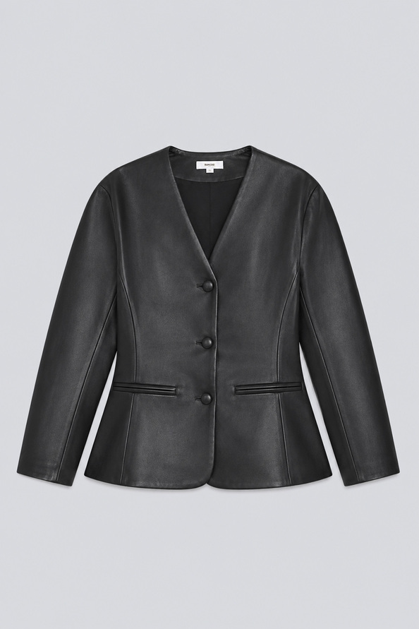 DREAM Veste en simili cuir noir Noir Suncoo