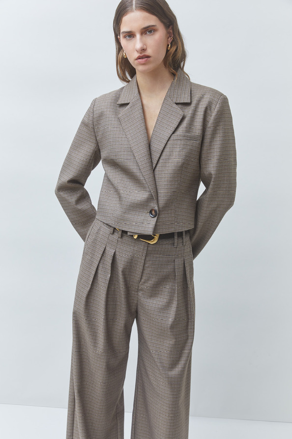 DUDE Veste courte blazer portefeuille Taupe Suncoo
