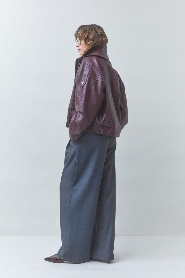 EARLY Manteau oversize en simili cuir prune Prune Suncoo