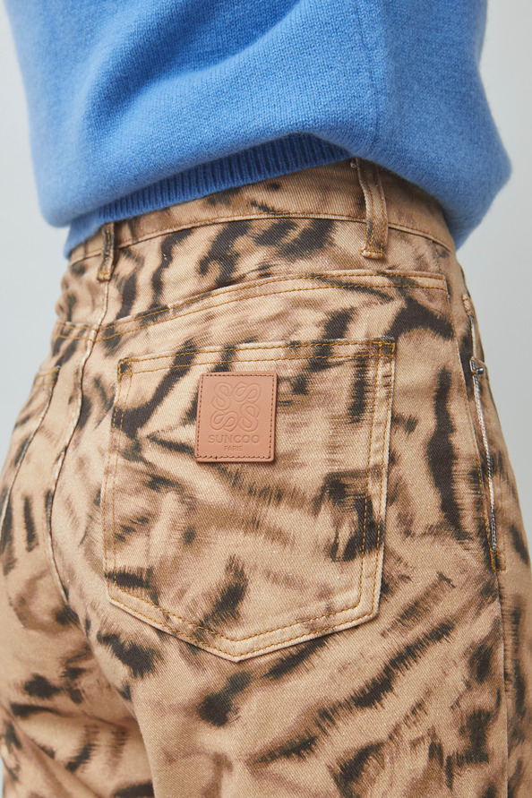 ROBIN Jean imprim&eacute; sauvage Beige Suncoo