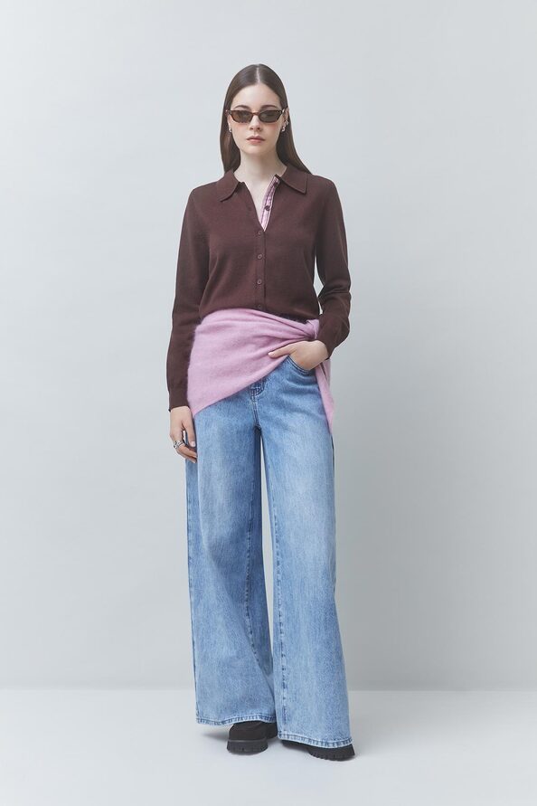 RECIFE Jean large &eacute;vas&eacute; Jeans clair Suncoo