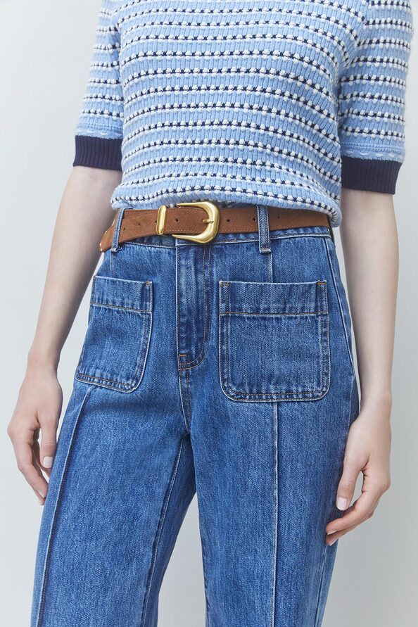 RICK Jean large d&eacute;tails poches Bleu jeans Suncoo