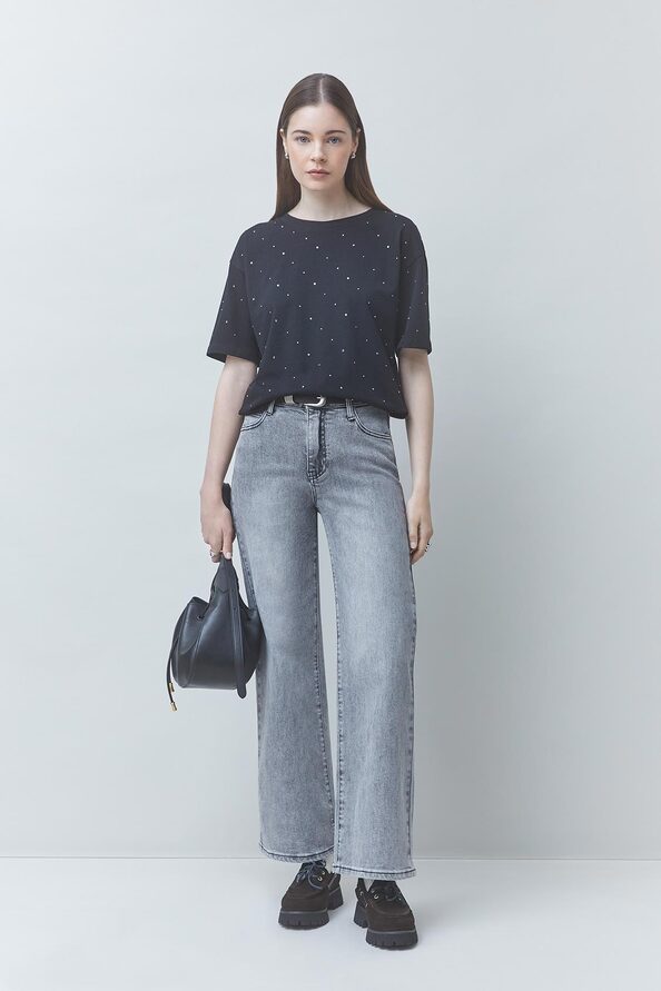 READY Jean gris droit Gris clair Suncoo